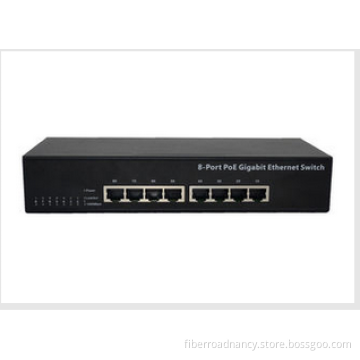 8 Port RJ45 Port Desktop PoE Switch 10 / 100 / 1000M